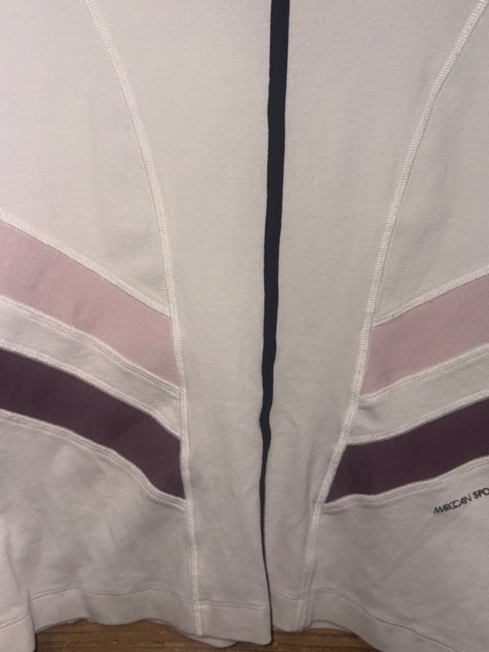 Marc Cain White Tank Top with Pink & Purple Panels - Picture 2 of 6